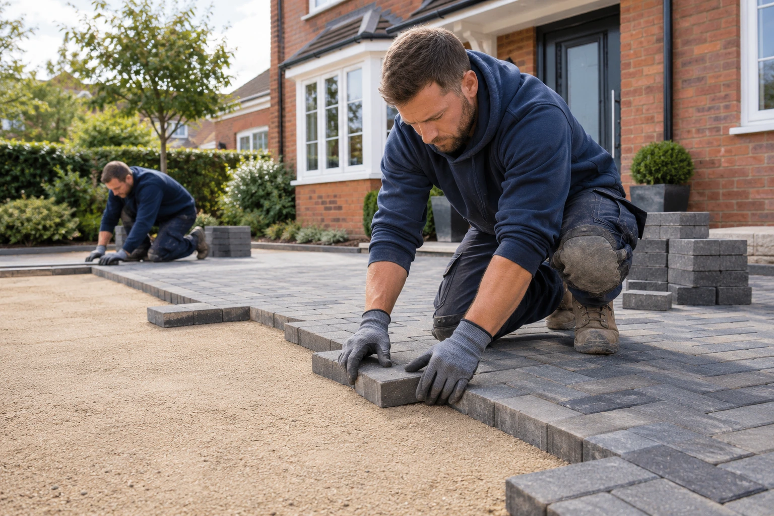 Driveway Installers work illustrated in a newly generated photograph